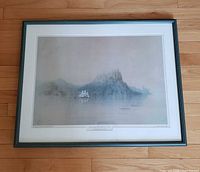 Entire front view of framed print