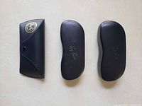 All three Ray-Ban cases lined up closed