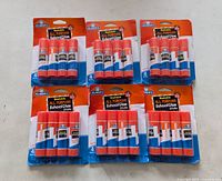 Front view of all six sealed 4-count packs