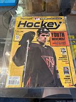 Front cover of Beckett Hockey magazine in plastic sleeve