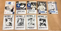 All nine Mickey Mantle Upper Deck cards laid out