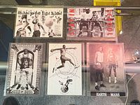 Overview of all five Nike promotional insert cards in sleeves