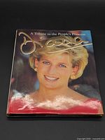Front cover showing title and portrait of Princess Diana
