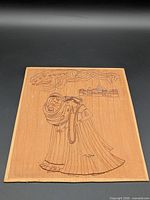 Full view of rectangular copper wire inlay wall plaque