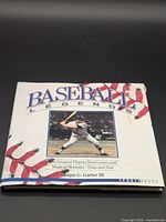 Front cover of Baseball Legends hardcover
