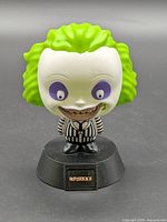 Front view of Beetlejuice icon light on base