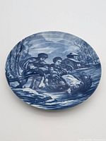 Front view of blue-and-white porcelain plate