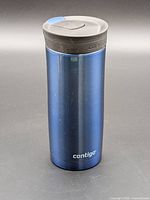 Full view of blue Contigo travel mug