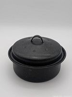 Covered enamelware Dutch oven