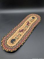 Full view of oval braided table runner