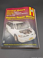 Front cover showing title, applicable models and years