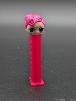 Front view of pink LOL Surprise Pez dispenser