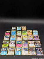 25 cards laid out in five-by-five grid
