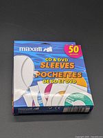 Front of Maxell CD & DVD Sleeves 50-count box