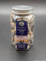 Front view of SuperMoss Decorative Filler jar showing label and contents