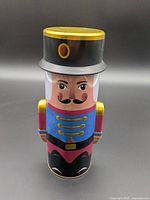 Full view of nutcracker soldier tin
