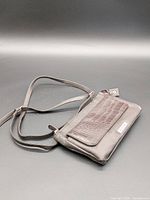 Full view of Rampage brown shoulder bag with strap