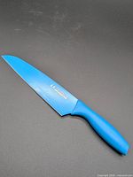 Full view of blue Tomodachi 8-inch chef knife