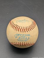Front view showing Rawlings logo and Official T-Ball text