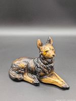 Front view of ceramic dog figurine