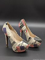 Left and right shoes side angle