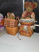 Group of baskets and bears showing overall lot