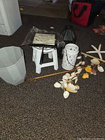 Group shot of all items on floor