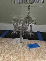 Group of eight matching stemmed glasses