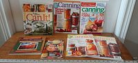 All six canning related publications arranged on table