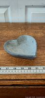 Top view showing heart shape and interior carving