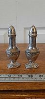 Front view of both shakers next to ruler