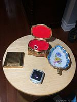 Group shot of all items together on stool