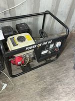 Generator full view showing frame and engine