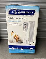 Front of Garrison oil-filled heater box