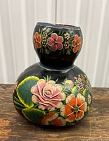 Front view showing overall shape and floral design