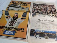 Front and back pages showing NESN advertisement and article spread