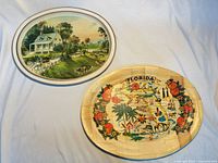 Front view of both trays showing designs