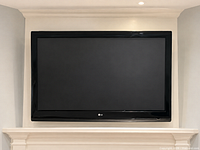 Front view of LG 60-inch plasma TV powered off