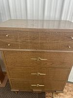 Front view showing entire dresser and drawer configuration