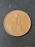 Obverse Britannia side of 1937 penny
