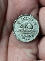 Reverse showing beaver, denomination and date