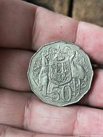 Reverse showing Australian coat of arms and 50 denomination