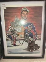Full view of framed numbered print