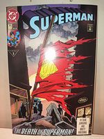 Front cover of Superman #75 comic showing full artwork