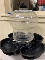 Complete bird watering station assembled