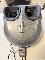Top view of Marnur foot massager showing control panel and foot wells
