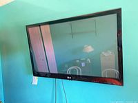 Front view of wall-mounted LG plasma TV