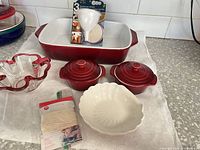 overview of all bakeware, bowls, funnels, twine