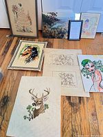 Group shot of all nine pieces laid out showing variety