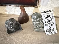 Overview of all three carvings on surface